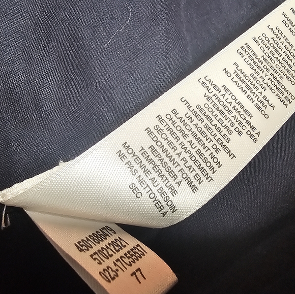 CHICO'S Denim Open Jacket Kimono Women's Floral Embroidered Blue Lace Size 8 - Picture 9 of 11